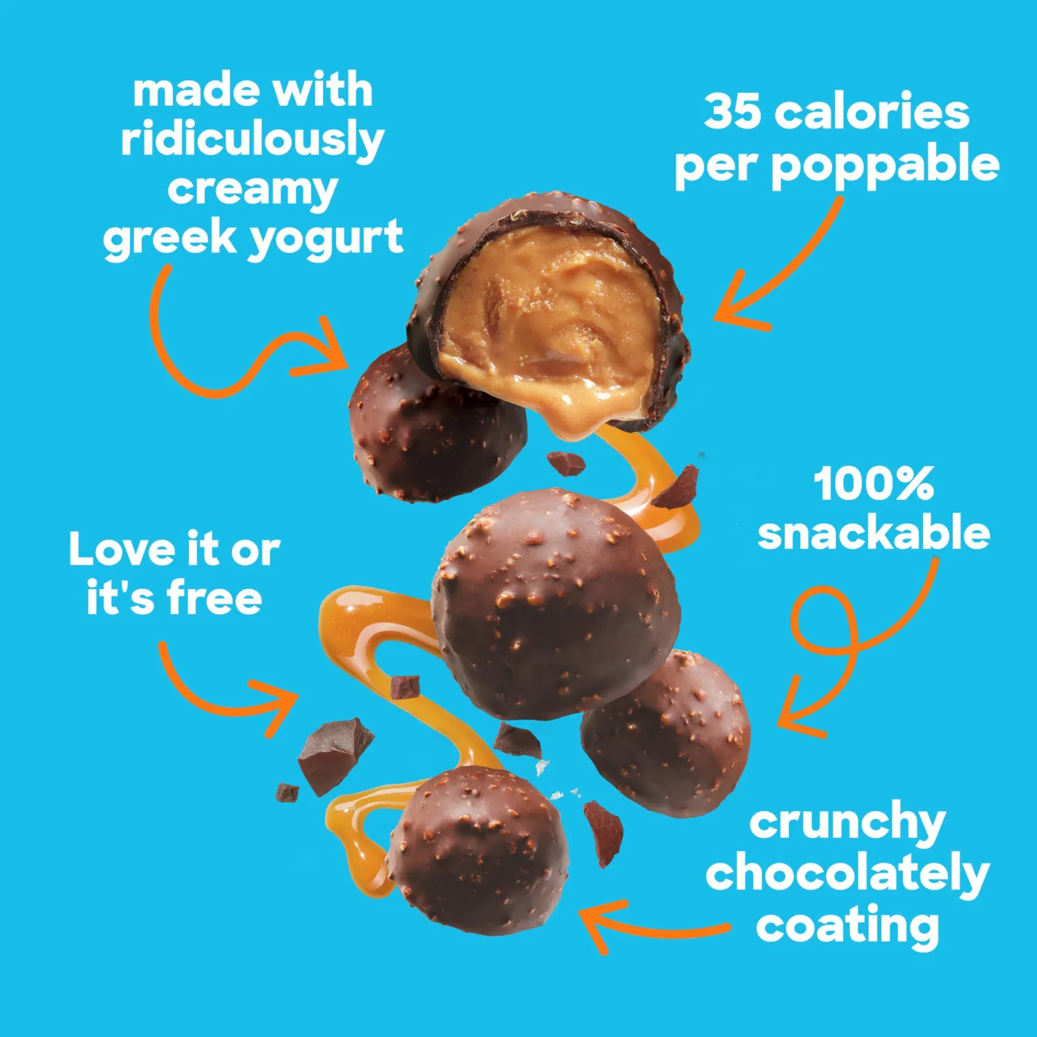 Yasso Frozen Greek Yogurt Poppables Sea Salt Caramel Poppables for a ridiculously creamy frozen snack made with the goodness of greek yogurt 6.84 fl oz