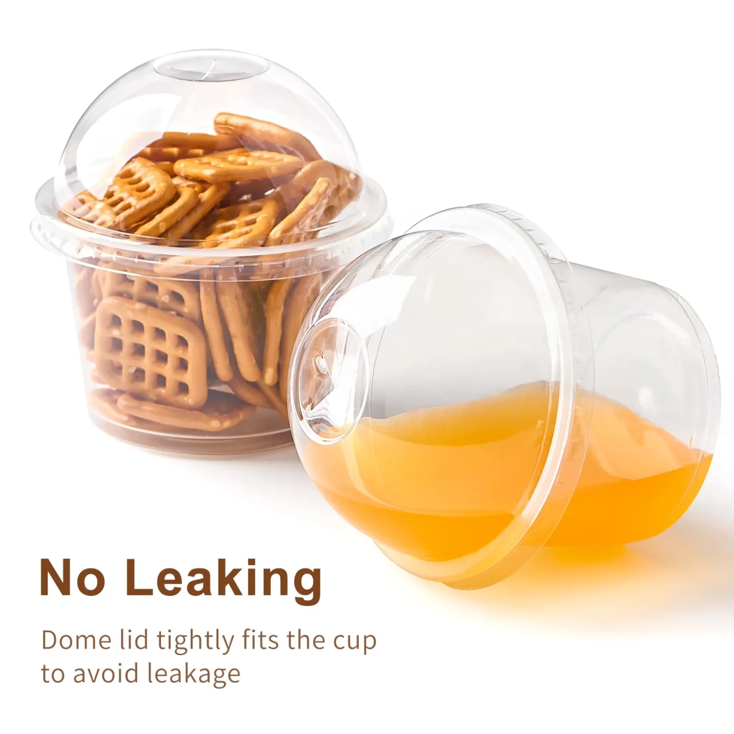 Kucoele 50 Pack 9 OZ Clear Plastic Cups with Dome Lids, Dessert Cups Parfait Cups Party Serving Cups for Yogurt, Fruit, Pudding and Ice Cream