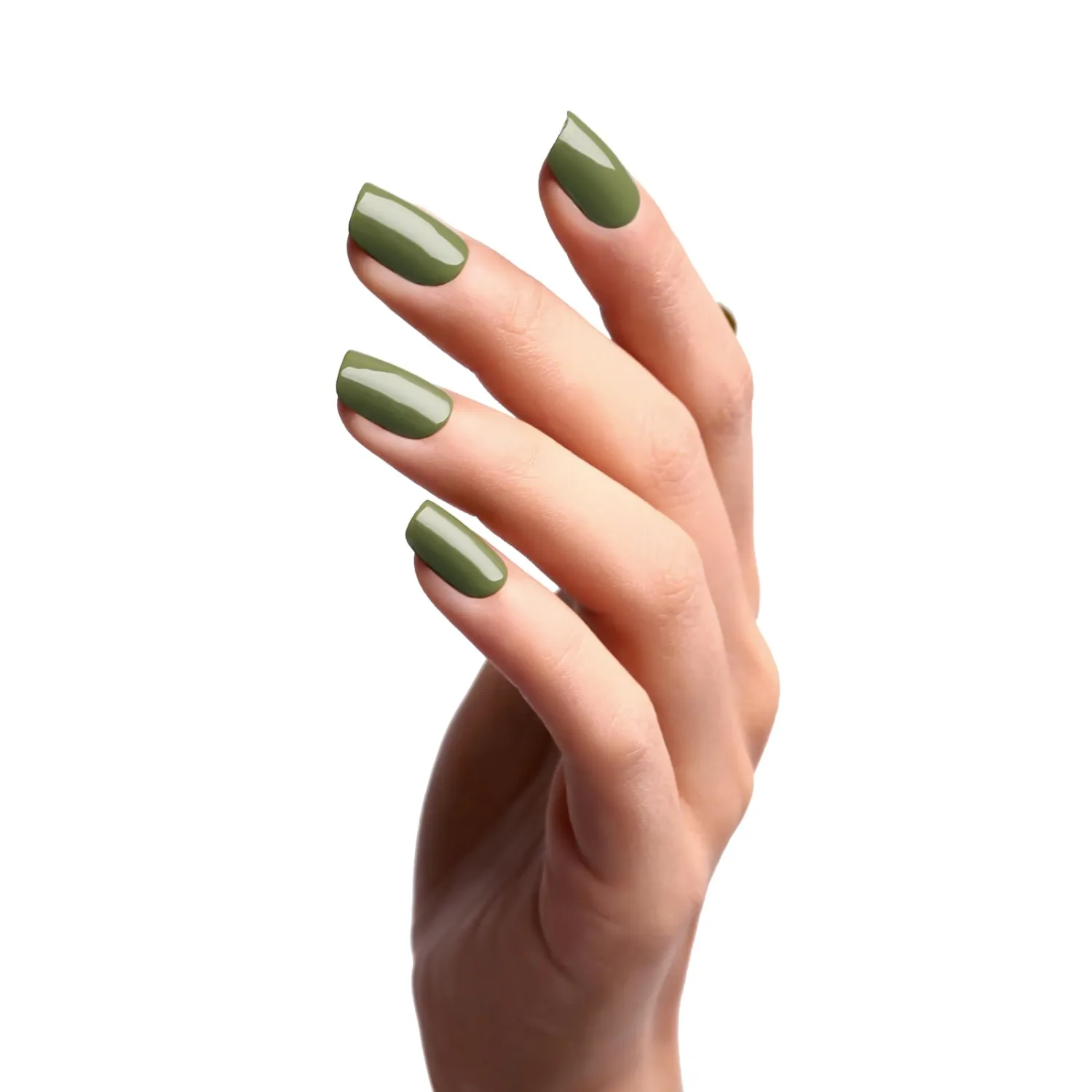 Olive Green Gel Nail Polish, 0.5 Fl Oz, Autumn Winter, LED UV Gel Nail Polish Art Starter, DIY Salon Manicure for Women