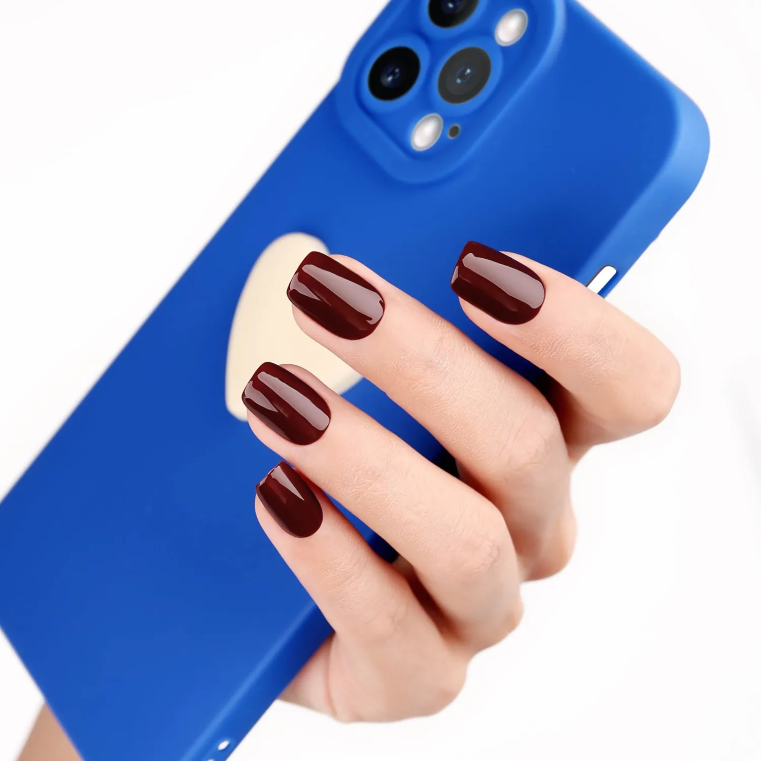 Gel Polish,1 Pcs 15ml Dark Maroon Red Gel Nail Polish Soak off LED UV Gel Nail Polish Art Starter Manicure Salon DIY Nail Gel Polish at Home for Girl Women