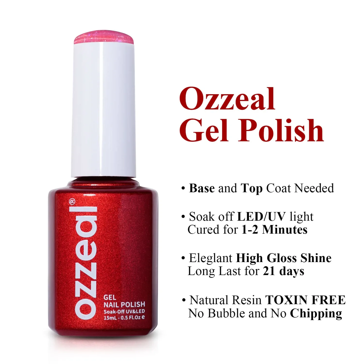 Reflective Glitter Gel Polish,0.5 FL OZ Glitter Neon Pink Gel Nail Polish Spring Summer Sparkle Gel Nail Polish Diamond Shimmer Glitter Gel Polish Soak off UV LED Light for Nail Art DIY Manicure