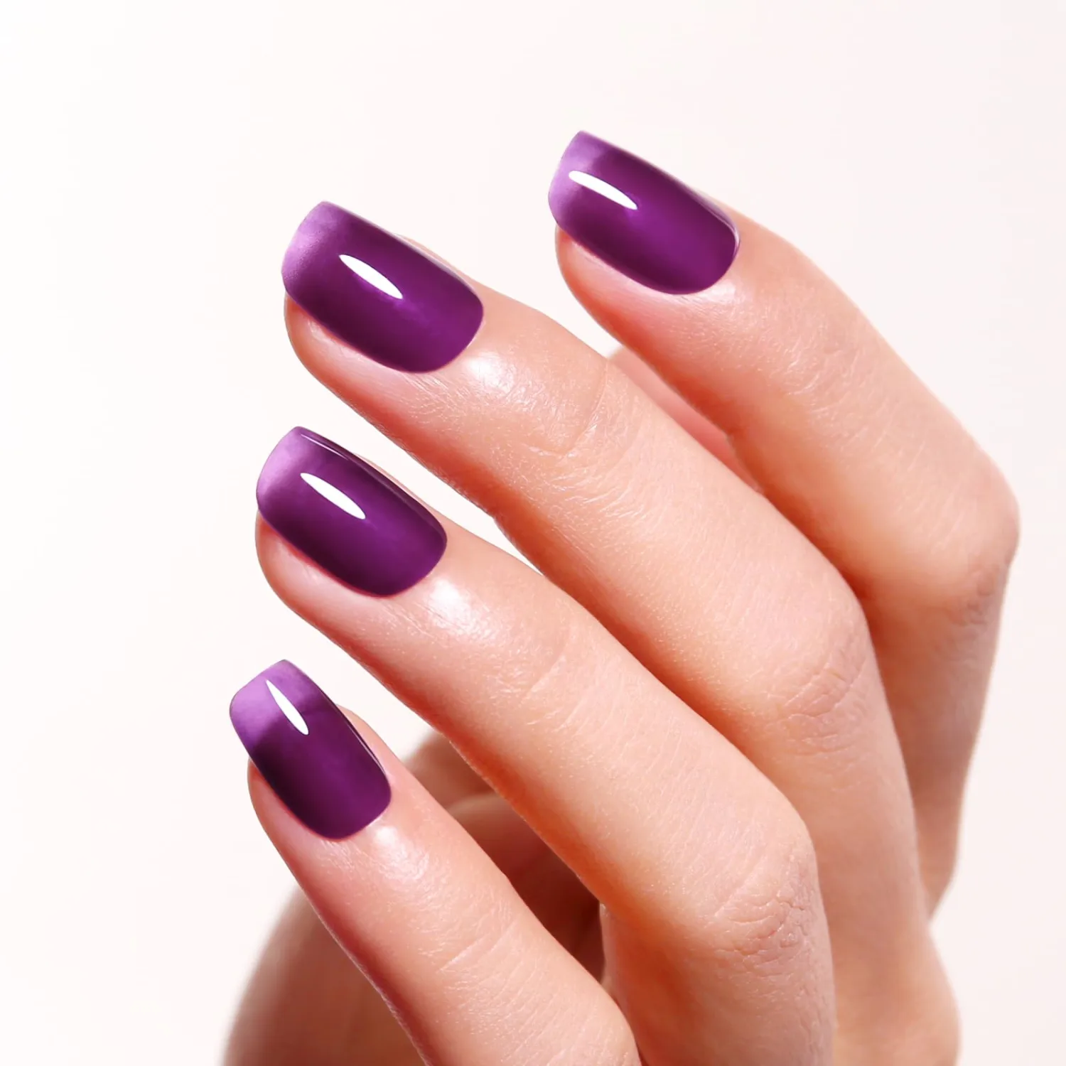 Jelly Gel Nail Polish, Deep Purple Jelly Nail Polish Gel Translucent Sheer Spring Summer Nail Gel Polish Soak off UV LED Light for Nail Art DIY Manicure 0.5 Fl Oz