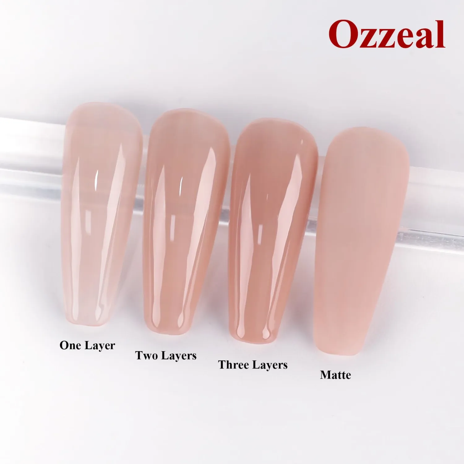 Jelly Nude Gel Nail Polish, Sheer Brown Nail Polish Gel Natural Translucent Spring Summer Nail Gel Polish Soak off UV LED Light for Nail Art DIY Manicure 0.5 Fl Oz