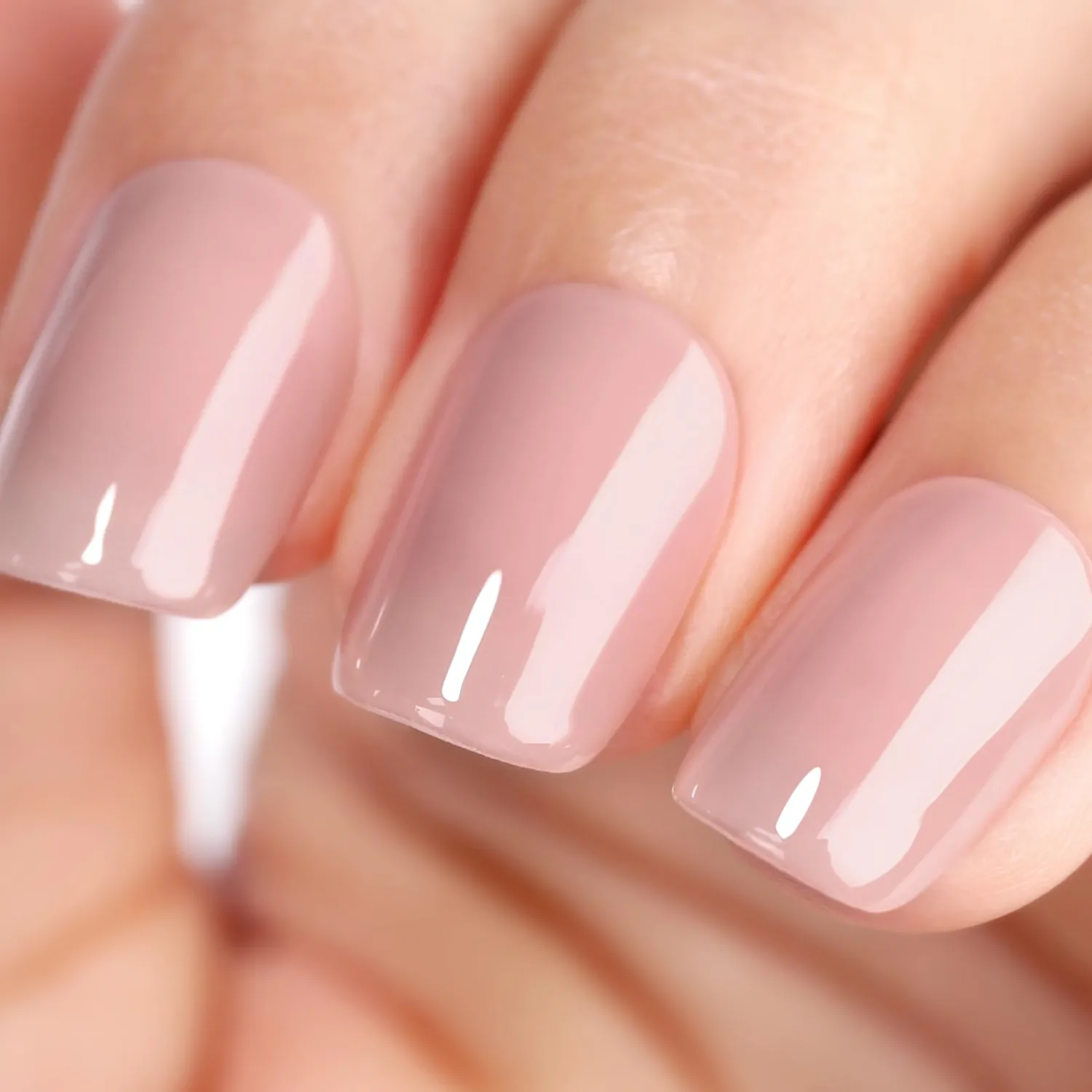 Jelly Nude Gel Nail Polish, Sheer Brown Nail Polish Gel Natural Translucent Spring Summer Nail Gel Polish Soak off UV LED Light for Nail Art DIY Manicure 0.5 Fl Oz