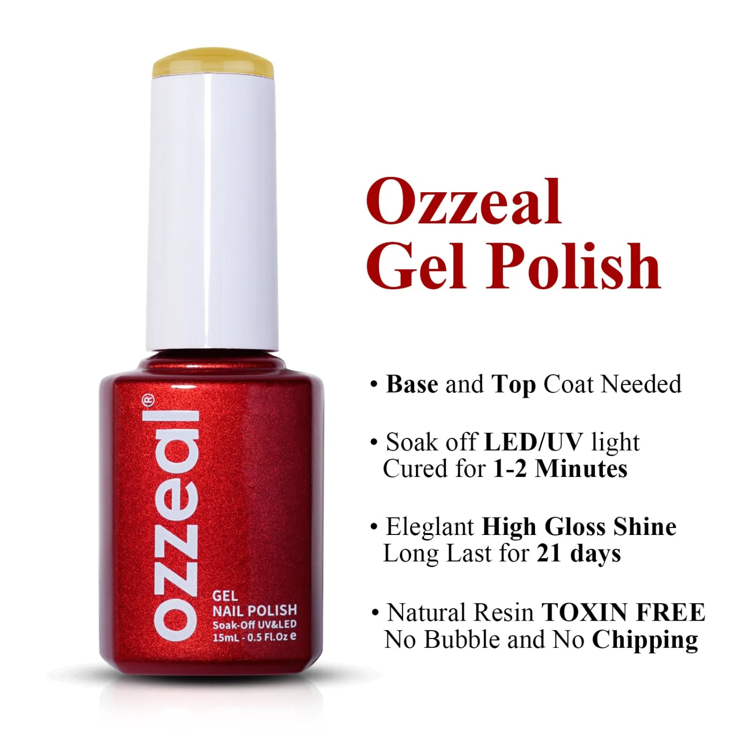 Camel Yellow Gel Nail Polish, 15ml - Soak Off LED UV Gel Nail Polish Art Starter Kit for DIY Manicure at Home