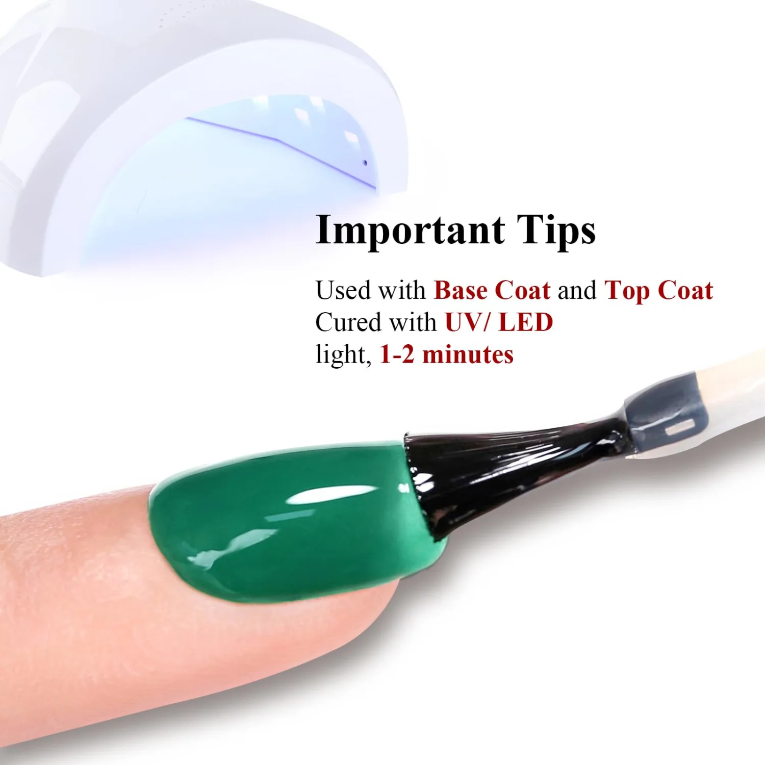 Jelly Gel Nail Polish, Emerald Green Jelly Nail Polish Gel Translucent Sheer Spring Summer Nail Gel Polish Soak off UV LED Light for Nail Art DIY Manicure 0.5 Fl Oz