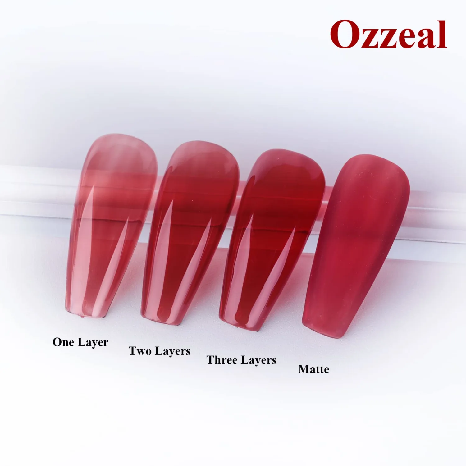 Jelly Gel Nail Polish, Neutral Nude Translucent Sheer Spring Summer Polish Soak off UV LED Light for Nail Art DIY Manicure 0.5 Fl Oz (Red Jelly)