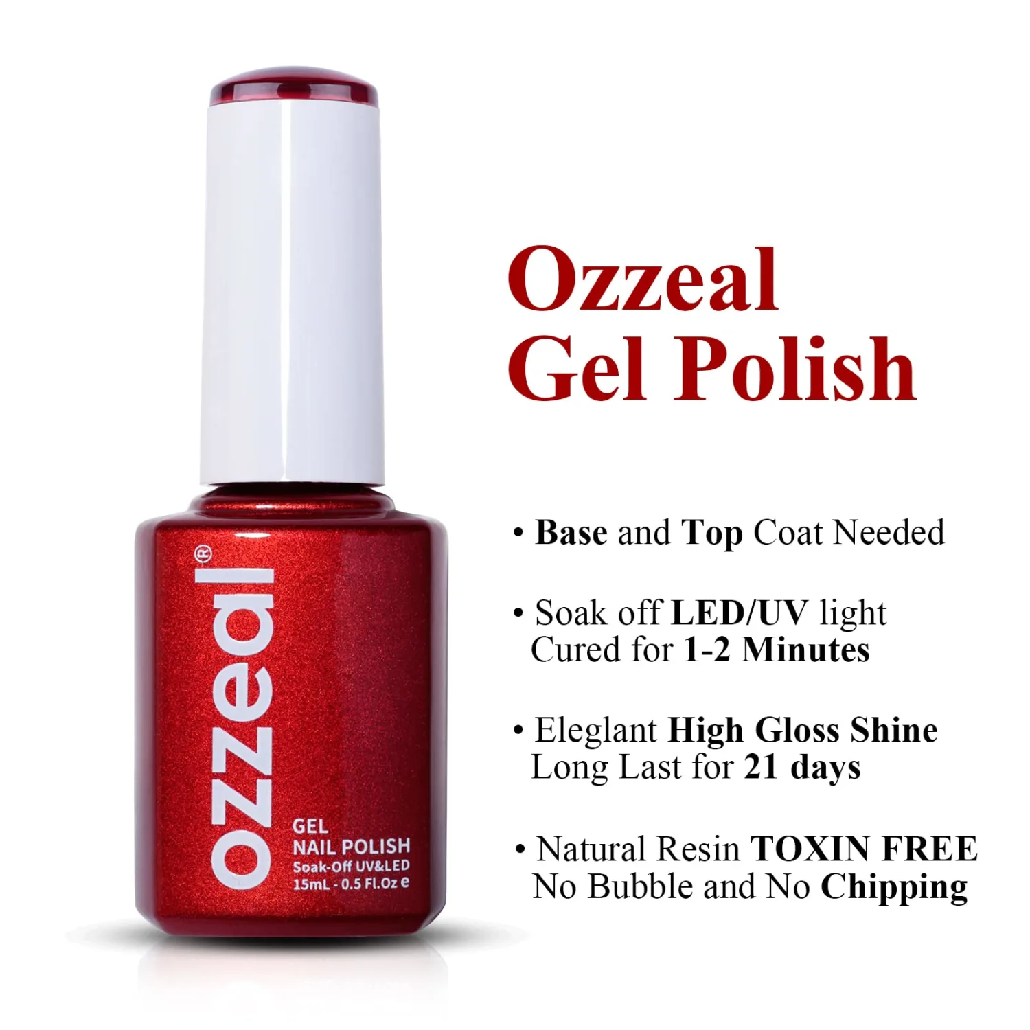 Jelly Gel Nail Polish, Neutral Nude Translucent Sheer Spring Summer Polish Soak off UV LED Light for Nail Art DIY Manicure 0.5 Fl Oz (Red Jelly)