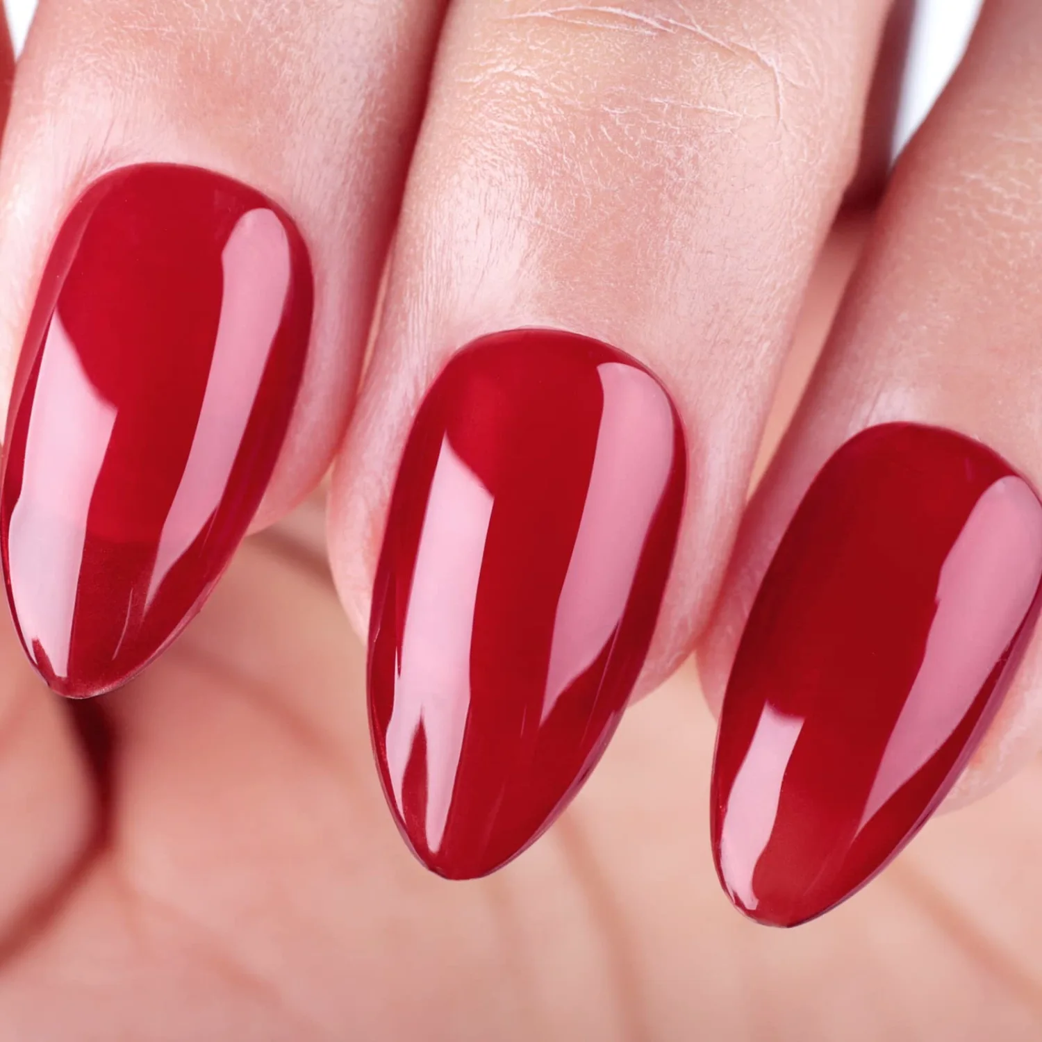 Jelly Gel Nail Polish, Neutral Nude Translucent Sheer Spring Summer Polish Soak off UV LED Light for Nail Art DIY Manicure 0.5 Fl Oz (Red Jelly)