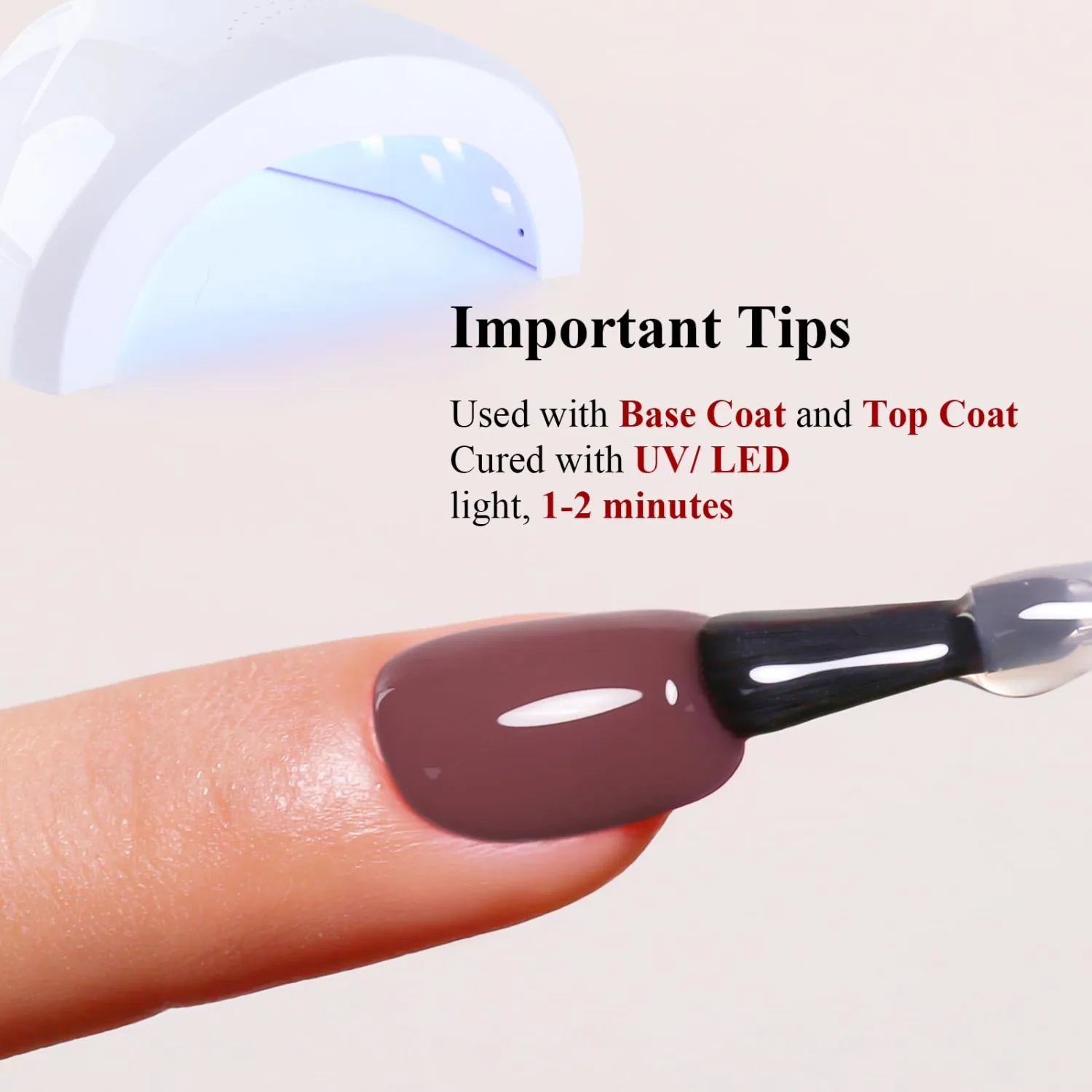 Coffee Brown Gel Nail Polish, 0.5 Fl Oz, Autumn Winter Soak Off LED UV Gel Nail Polish Art Starter Manicure Salon DIY