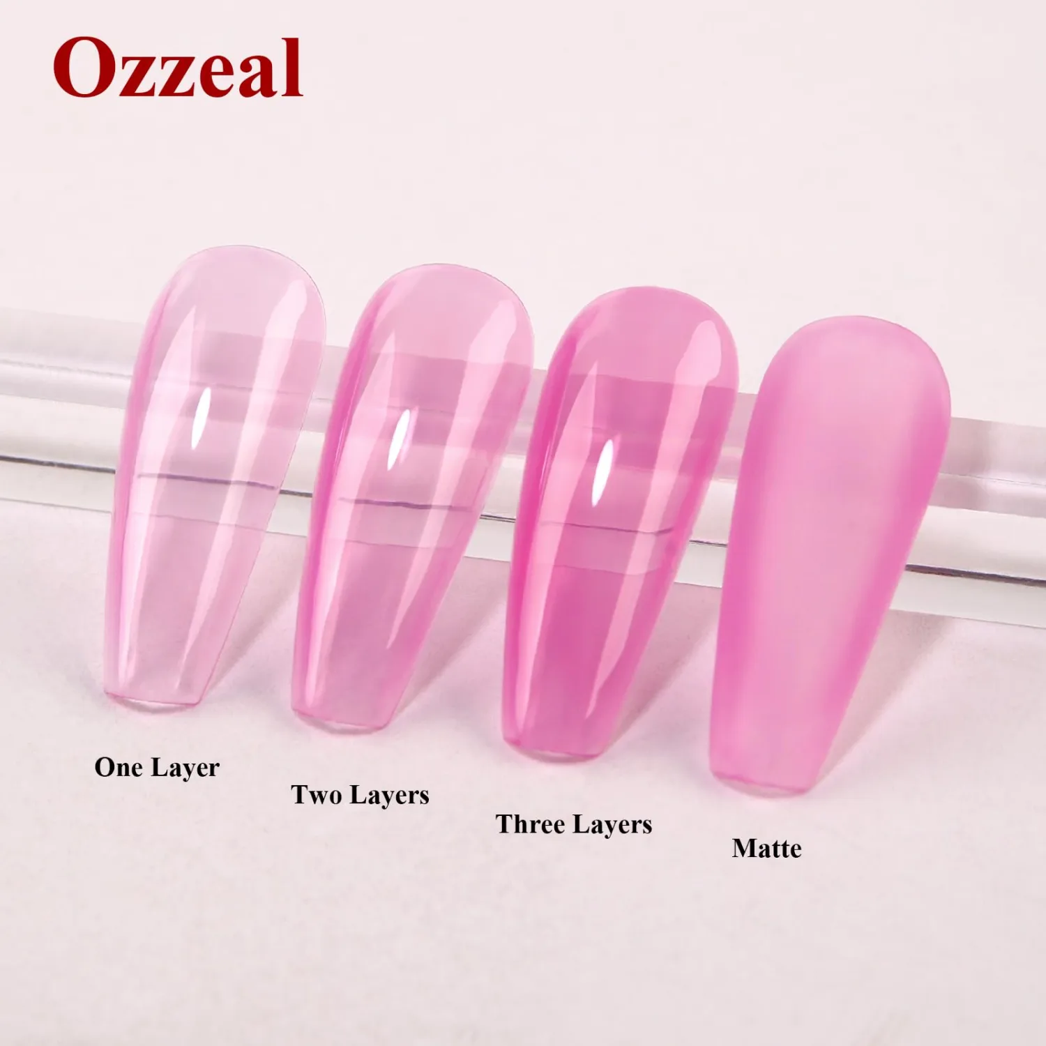 Jelly Gel Nail Polish, Rose Pink Jelly Nail Polish Gel Translucent Sheer Spring Summer Nail Gel Polish Soak off UV LED Light for Nail Art DIY Manicure 0.5 Fl Oz