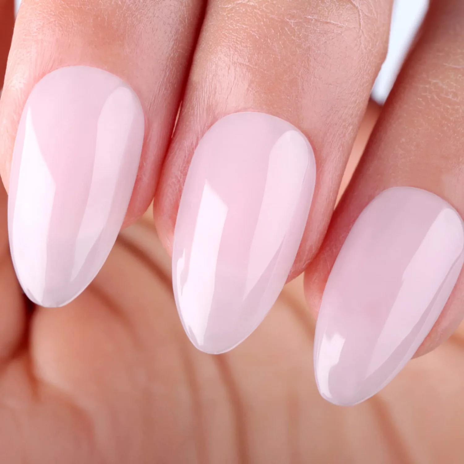 Jelly Gel Nail Polish, Light Pink Jelly Neutral Nude Gel Polish Translucent Sheer Spring Summer Nail Polish Gel Soak off UV LED Light for Nail Art DIY Manicure 0.5 Fl Oz