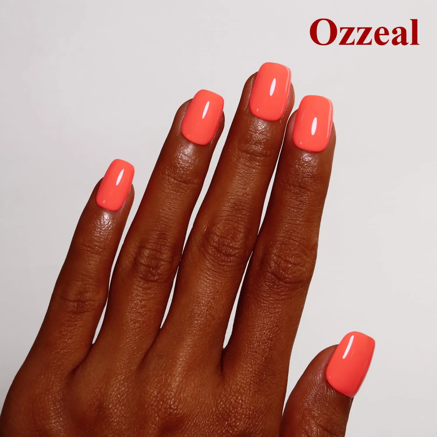 Gel Polish, 0.5 Fl Oz Bright Coral Orange Gel Nail Polish Spring Summer Soak off LED UV Art Starter Manicure Salon DIY