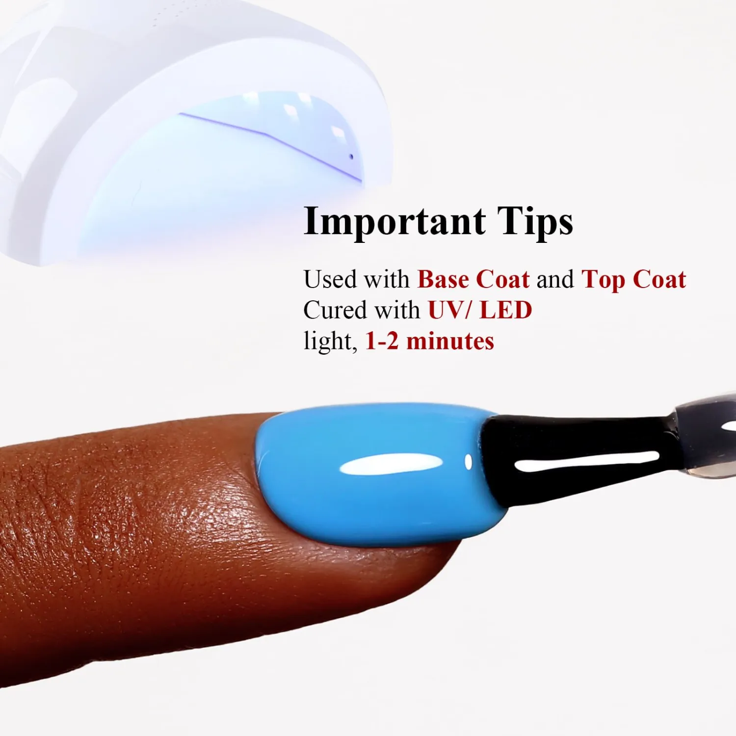 Gel Polish, 0.5 Fl Oz Sky Blue Gel Nail Polish Spring Summer Soak Off LED UV Gel Nail Polish Art Starter Manicure Salon DIY Nail Gel Polish