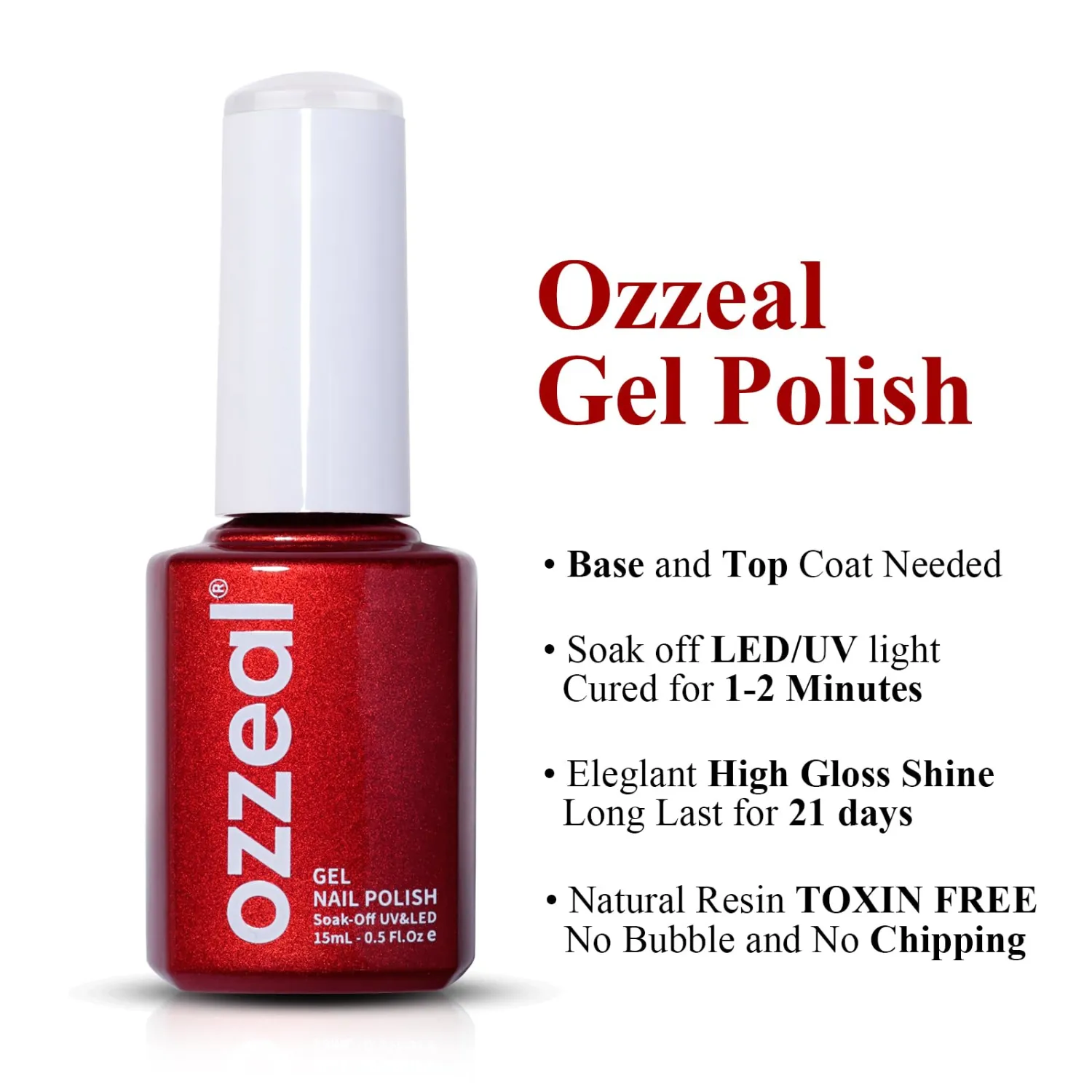 Gel Polish,1 Pcs 15ml White Gel Nail Polish Soak off LED UV Gel Nail Polish Art Starter Manicure Salon DIY Nail Gel Polish at Home for Girl Women