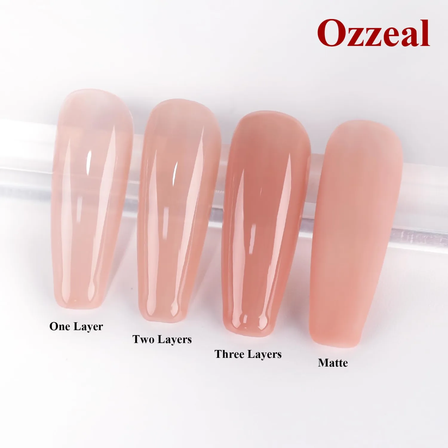 Nude Gel Nail Polish, Jelly Sheer Translucent Spring Summer Nail Polish 0.5 Fl Oz - UV LED Light for DIY Manicure