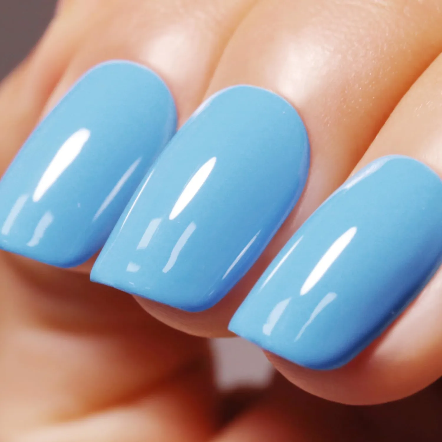 Light Pastel Blue Gel Nail Polish, 0.5 Fl Oz - Macaron Spring Summer Soak off LED UV Gel Nail Polish Art Starter Manicure Salon DIY