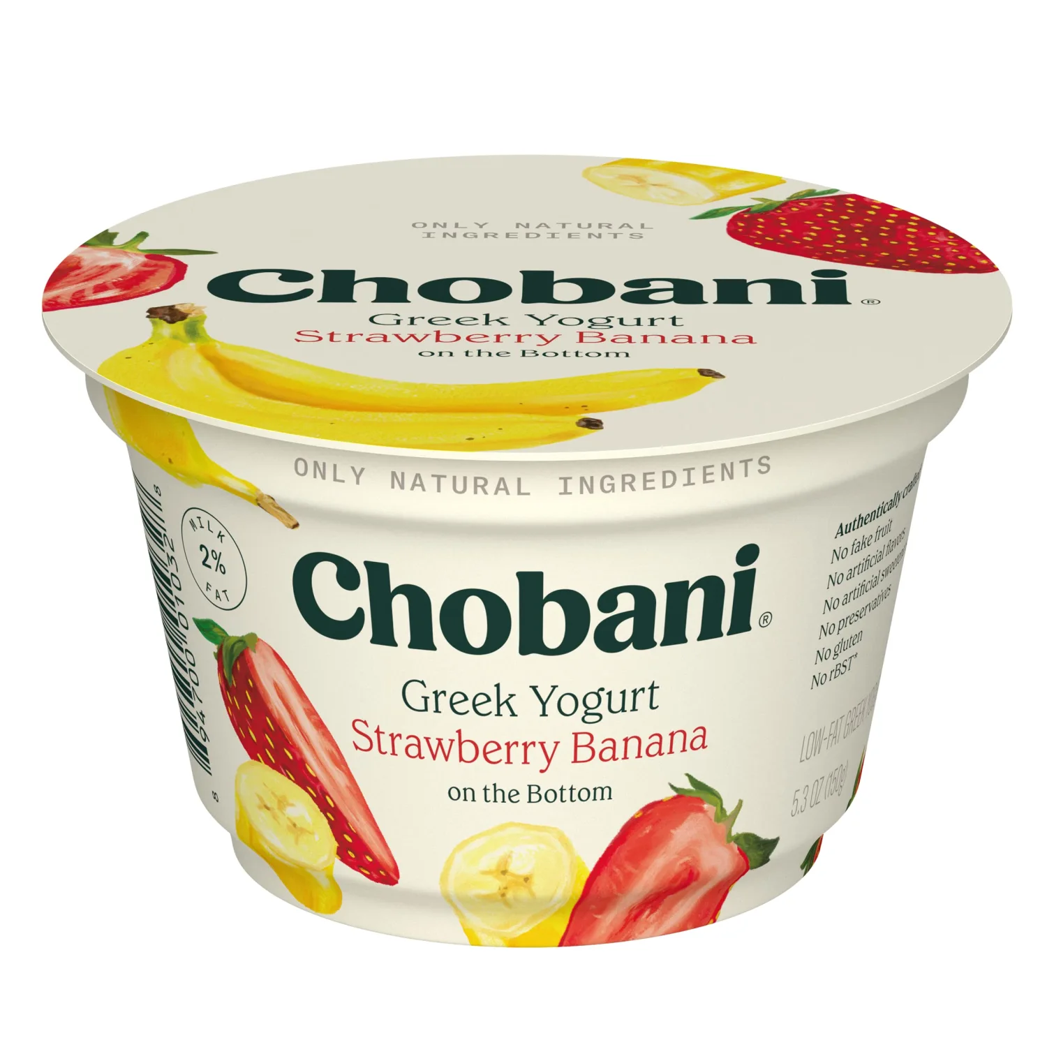 Chobani® Non-Fat Greek Yogurt Strawberry Banana on the Bottom 5.3oz
