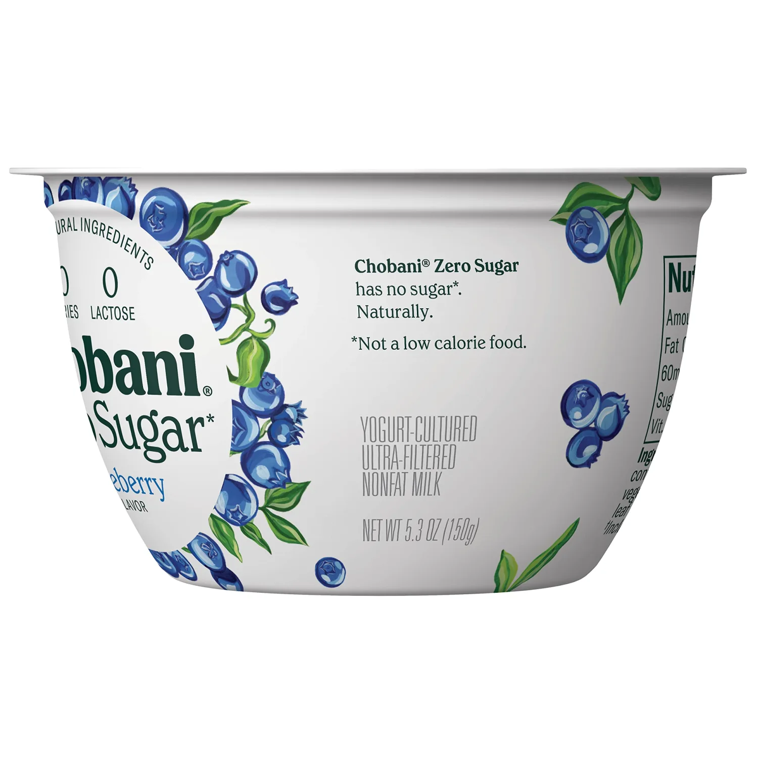 Chobani® Zero Sugar* Blueberry 5.3oz