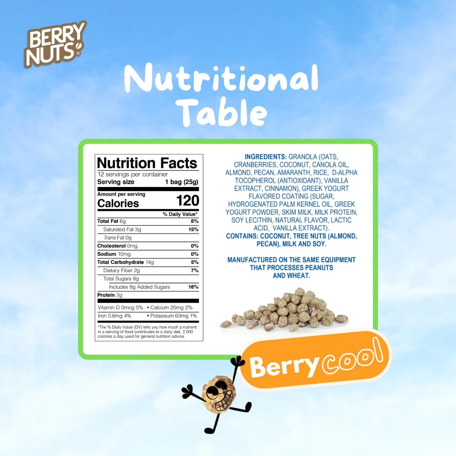 Berry Nuts Greek Yogurt Granola Bites 12 Pack (12x 0.88 Oz)