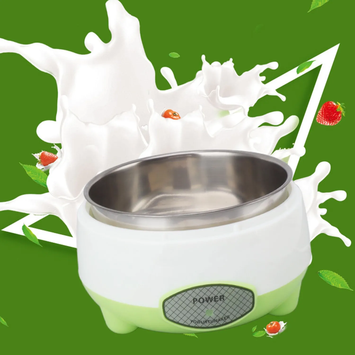 Yogurt Maker Machine, Energy Saving DIY Yogurt Maker Machine Stainless Steel Container Compact for Kitchen (US Plug 110V)