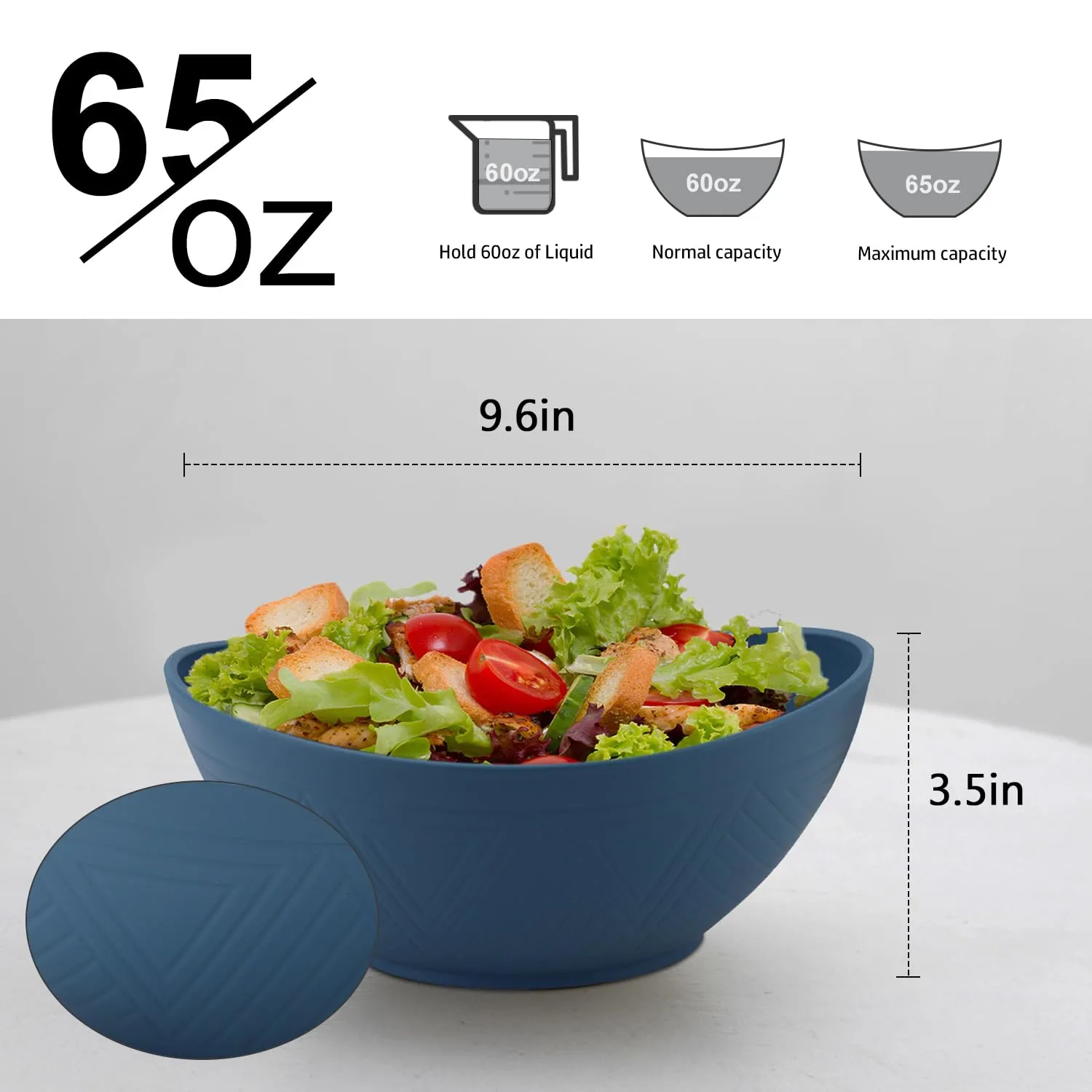 Homienly 60oz Wheat Straw Bowls Set of 6 Salad bowls Large Capacity Popcorn Bowl Unbreakable Serving Bowls Microwave & Dishwasher Safe Bowl Set Alternative for Plastic Bowls for Kitchen - Multi-colors