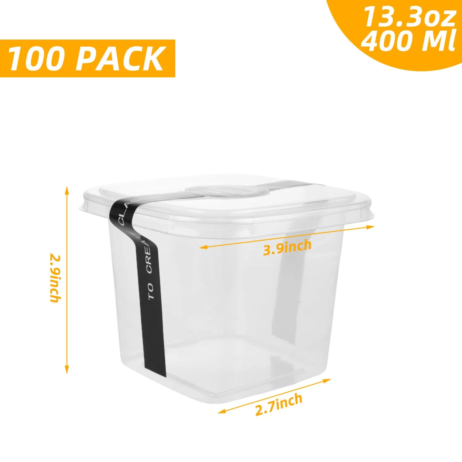 100 Pack 12 oz Plastic Dessert Cups with Lids and Spoons, Clear Plastic Yogurt Parfait Cups with Lid Disposable Fruit Cups with Lids for Pudding, Fruit, Mousse, Strawberry Shortcake