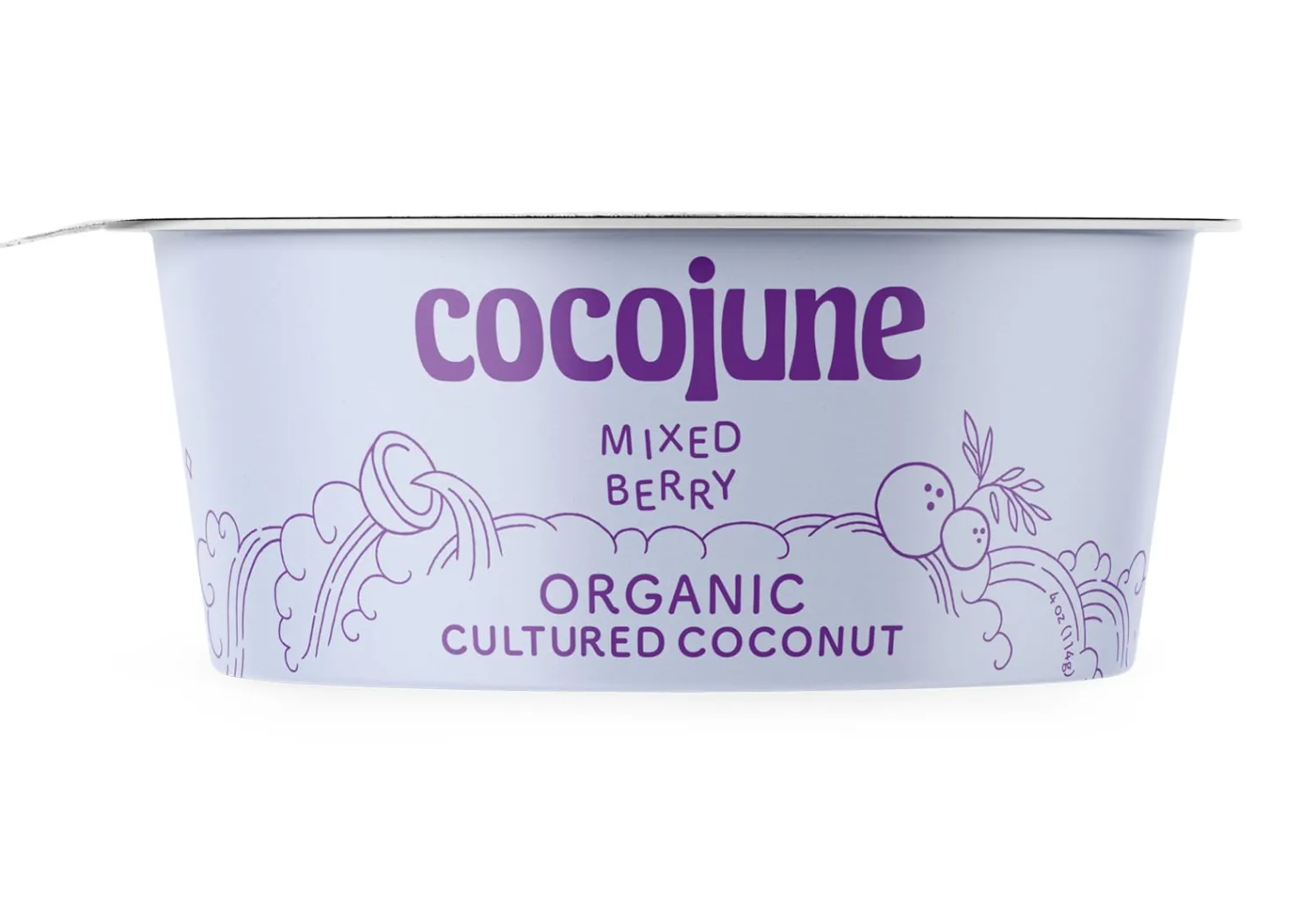 Cocojune Organic Mixed Berry Coconut Yogurt, 4 OZ