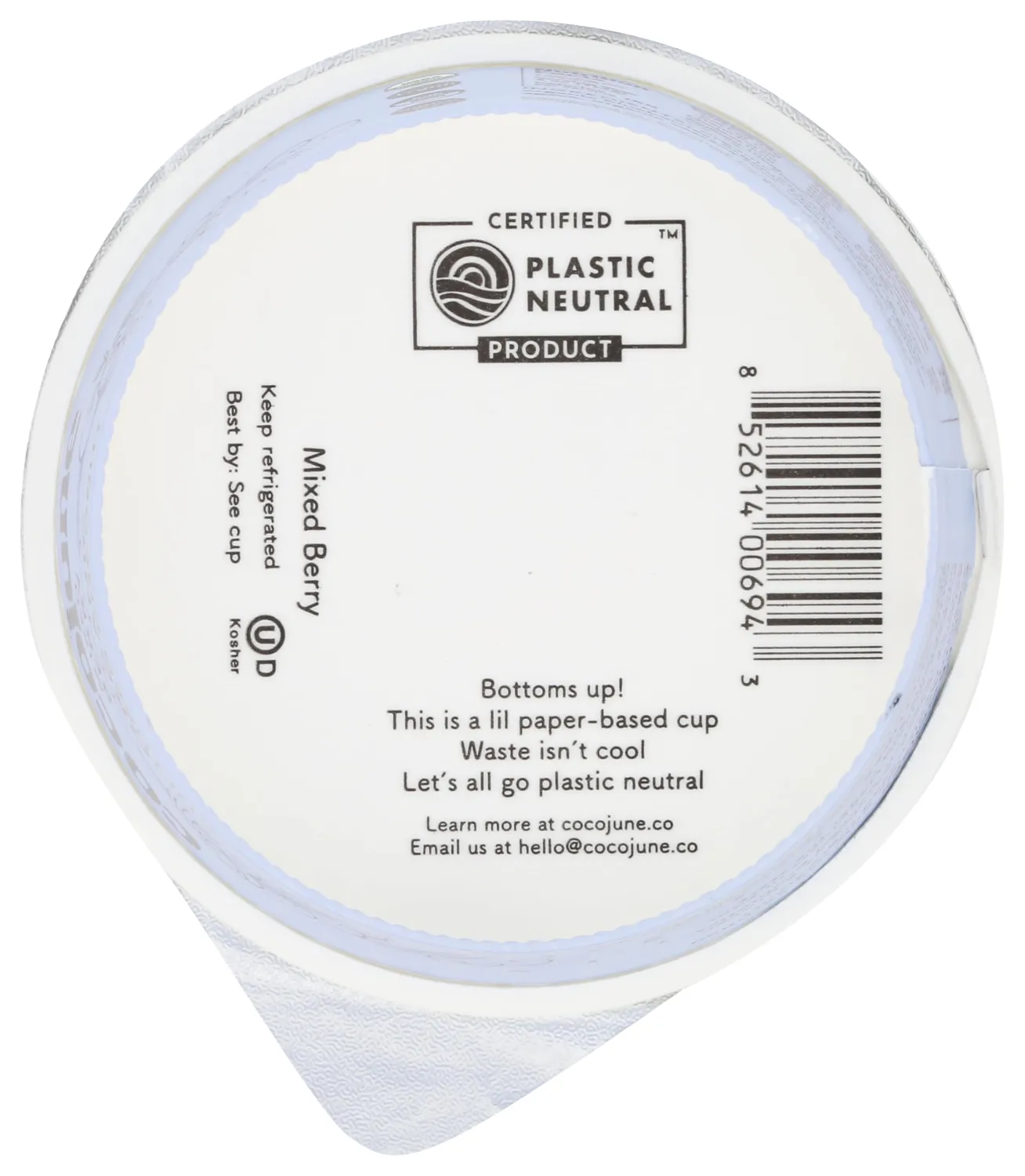 Cocojune Organic Mixed Berry Coconut Yogurt, 4 OZ