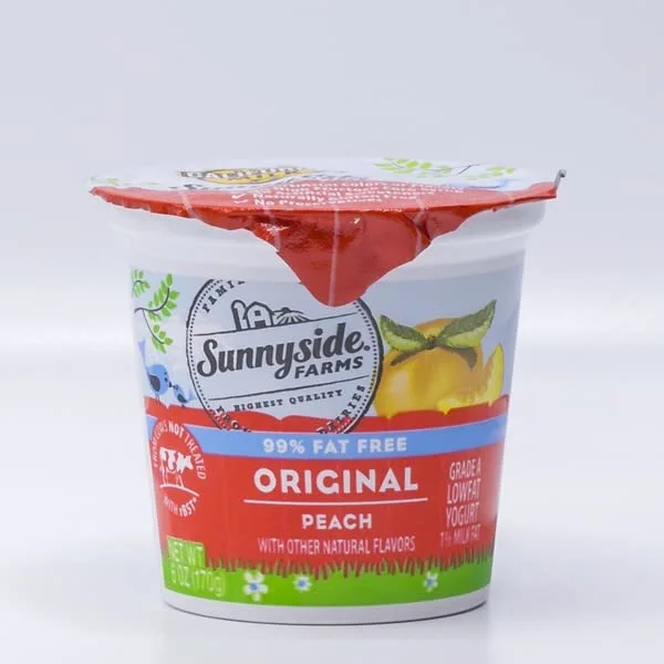 Sunnyside Farms, Original Peach Yogurt, 6 Ounce