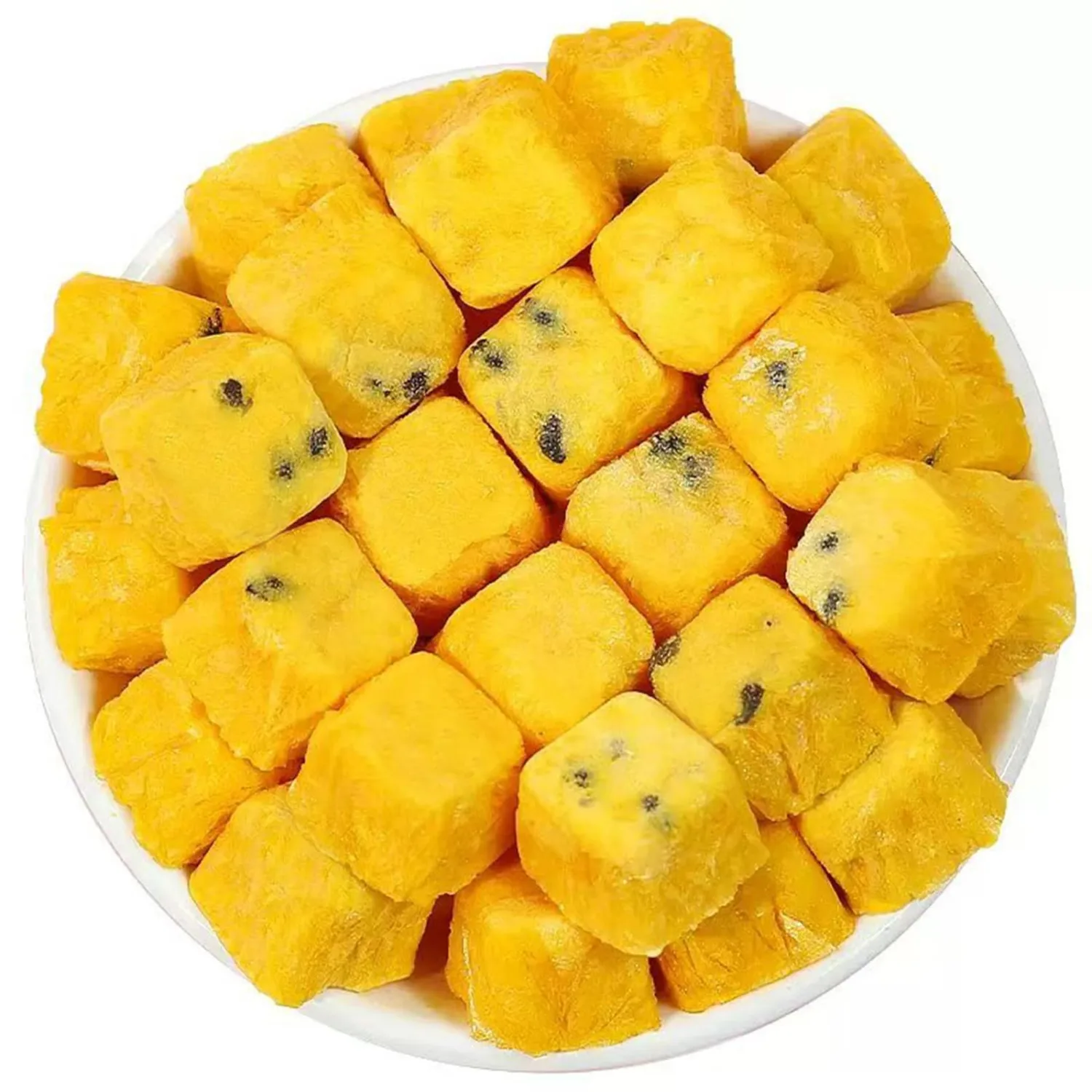 Freeze-Dried Passion Fruit Chunks 8.8oz/250g Bulk Bag - Unsweetened Crunchy Tropical Snack for Baking & Desserts, Yogurt/Smoothie Topping, Camping & Tea Time