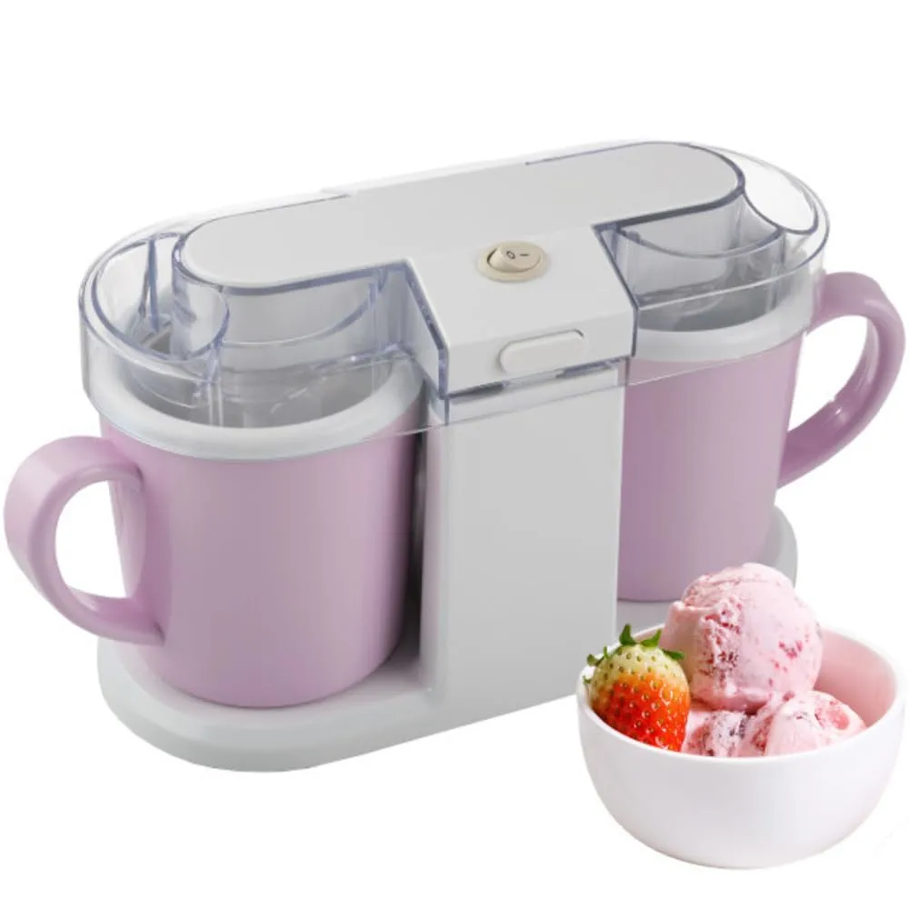 Ice Cream Maker - 1QT Ice Cream Machine for Sorbet, Gelato, Frozen Yogurt and More - Kitchen Appliances and Gadgets by Classic Cuisine (Pink)