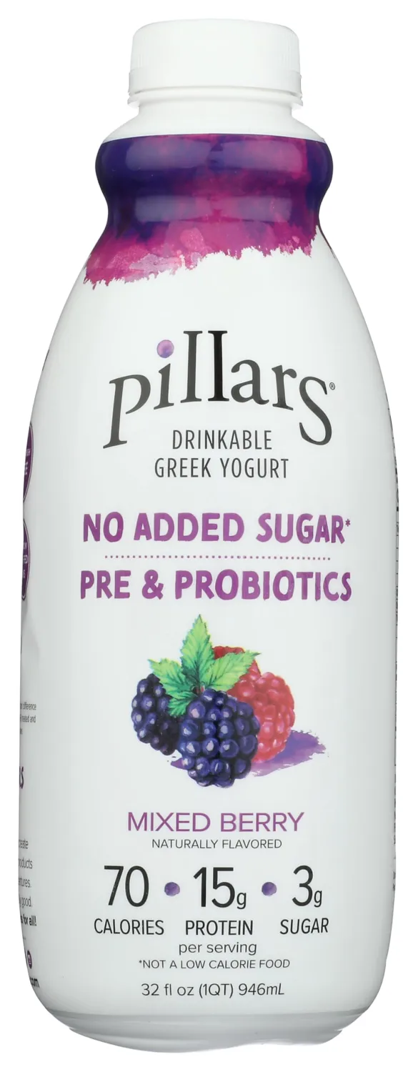 PILLARS Mixed Berry Drinkable Greek Yogurt, 32 FZ