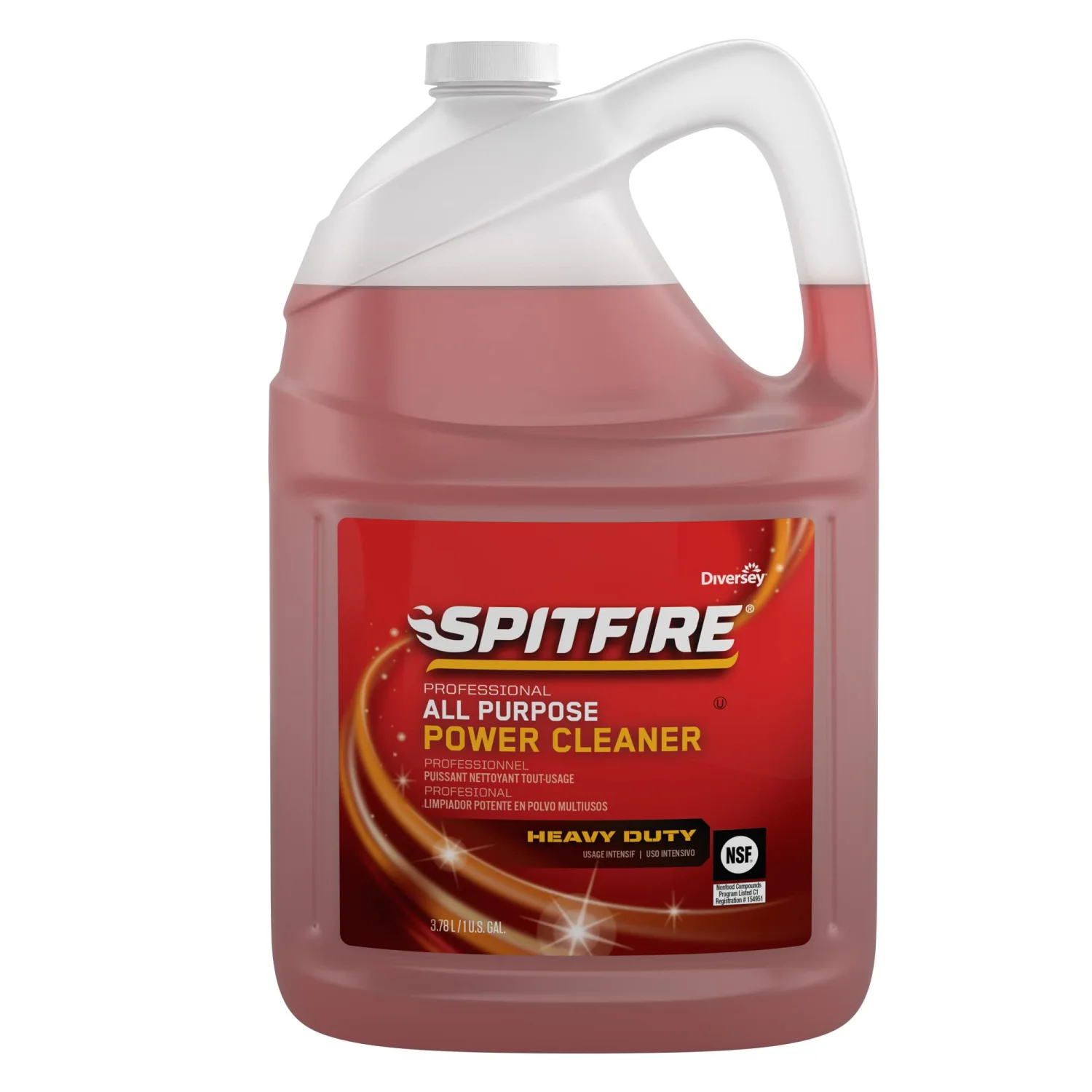 Spitfire CBD540045 Professional All Purpose Power Cleaner, Heavy Duty Degreaser Removes Resin, Paint, Oil, Ink, Gum, Pine Scent, Ready-to-Use Refill, 1-Gallon