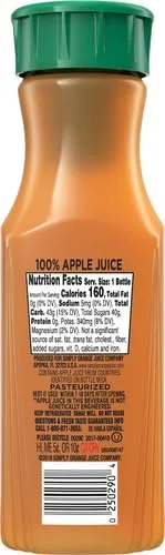 Simply, Apple Juice, 11.5 Fl Oz Bottle
