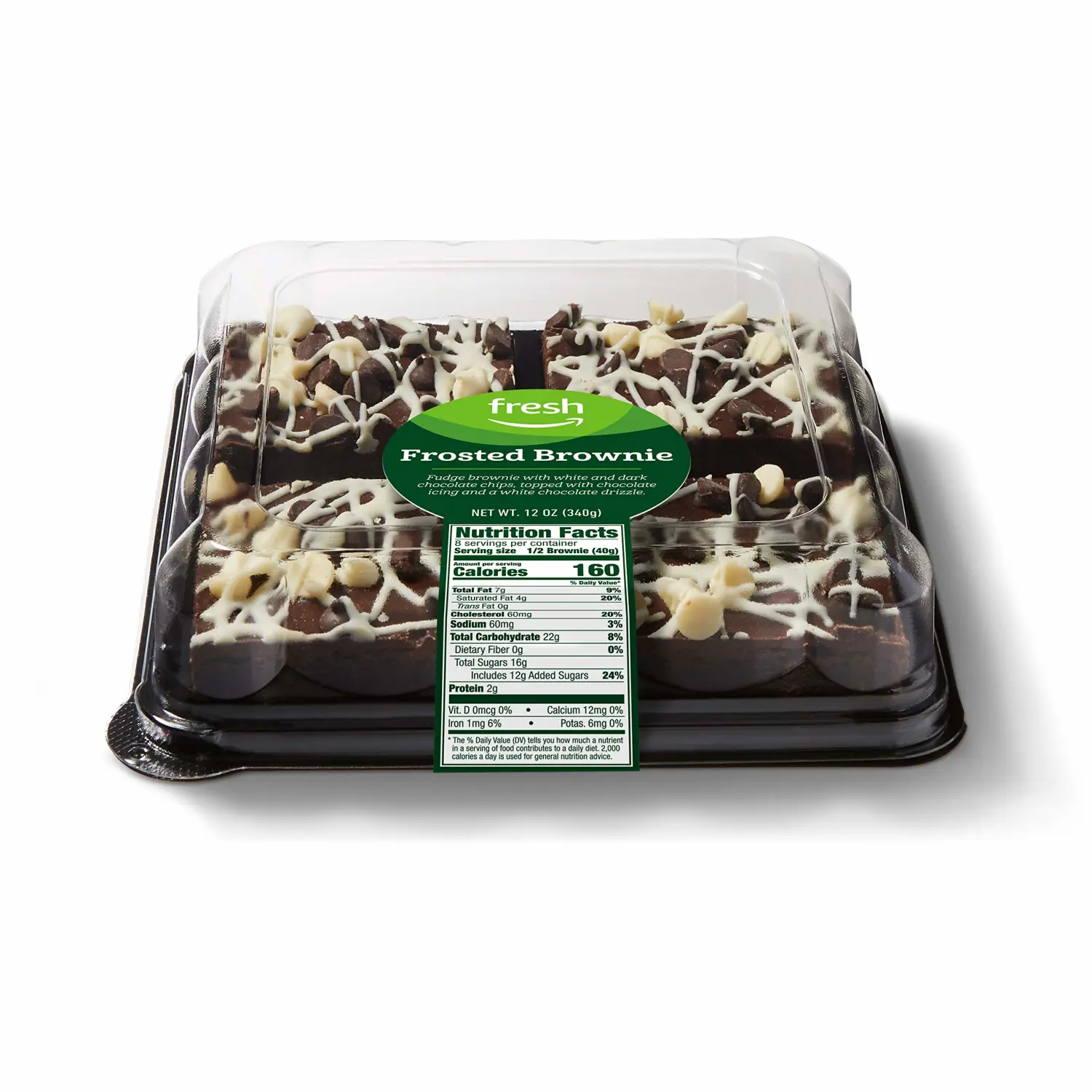 Amazon Fresh, Frosted Brownie, 12 Oz, 4 Count