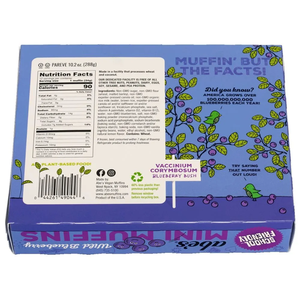 Abe's, Wild Blueberry Smash Mini Muffins (12 Count)