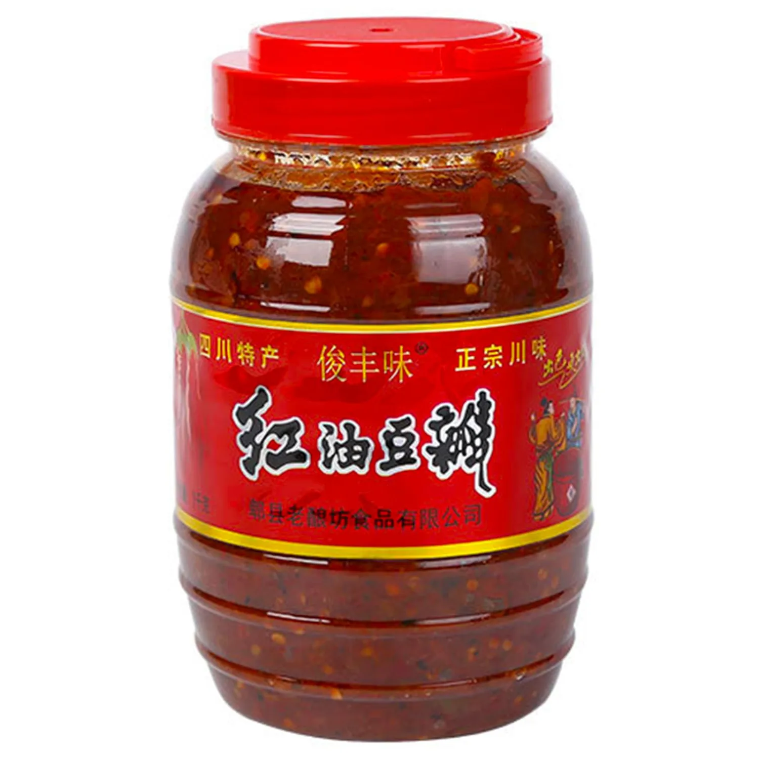 JLecker Sichuan Broad Bean Paste Hongyou Doubanjiang, Pixian Doubanjiang with Red Chili Oil, Fermented Chili Bean Paste, Broad Bean Chili Sauce, Dou Ban Jiang, 豆瓣酱, 500g/17.63oz (pack of 1)