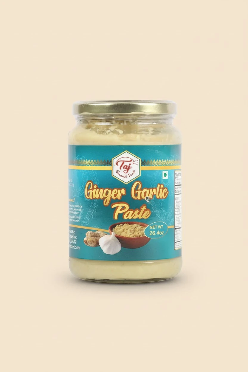 TAJ Ginger Garlic Paste 750g (1.65lbs) Cooking Paste | Gluten & Vegan Friendly