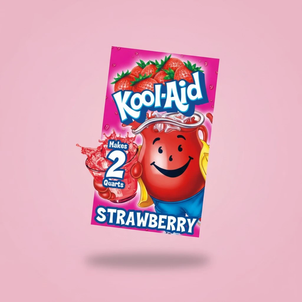 Kool-Aid Unsweetened Strawberry Artificially Flavored Powdered Soft Drink Mix, 0.14 oz Packet