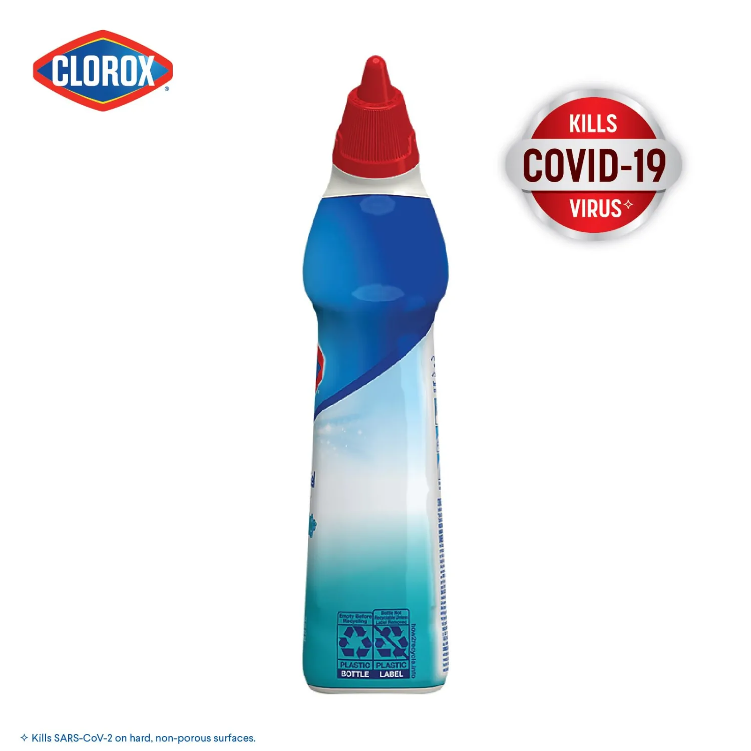 Clorox Toilet Bowl Cleaner, Clinging Bleach Gel, Cool Wave Scent, 24 Ounces