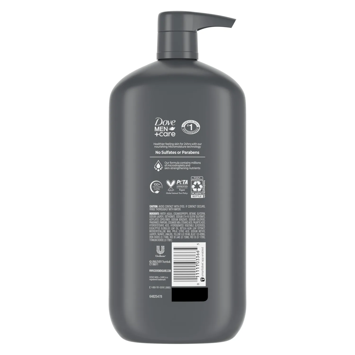 DOVE MEN + CARE Relaxing Blue Eucalyptus + Birch Body and Face Wash with 24-Hour Nourishing Micromoisture Technology Body Wash for Men 30 oz