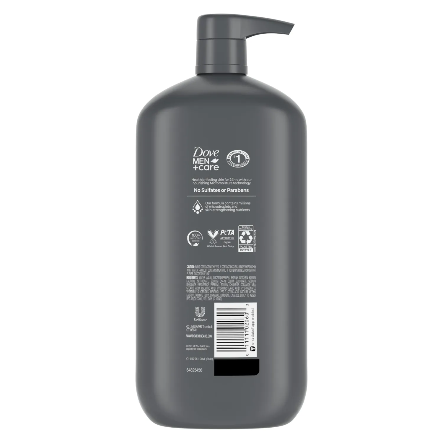 Dove Men+Care Body and Face Wash Refreshing Extra Fresh Men's Body Wash with 24-Hour Nourishing Micromoisture Technology 30 oz