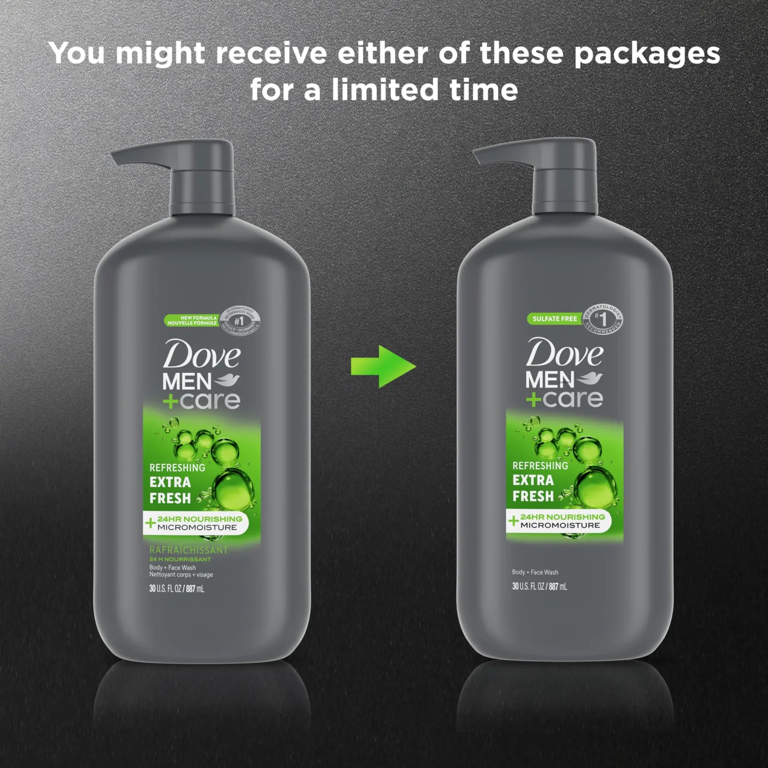 Dove Men+Care Body and Face Wash Refreshing Extra Fresh Men's Body Wash with 24-Hour Nourishing Micromoisture Technology 30 oz