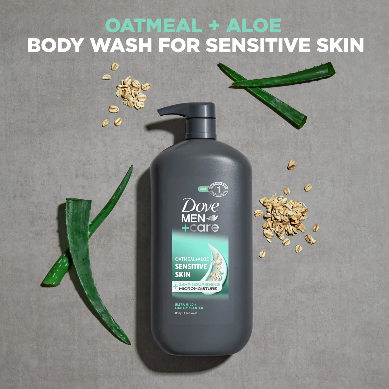 DOVE MEN + CARE Body & Face Wash Sensitive Skin For Hydrated, Smooth Skin - 30 oz