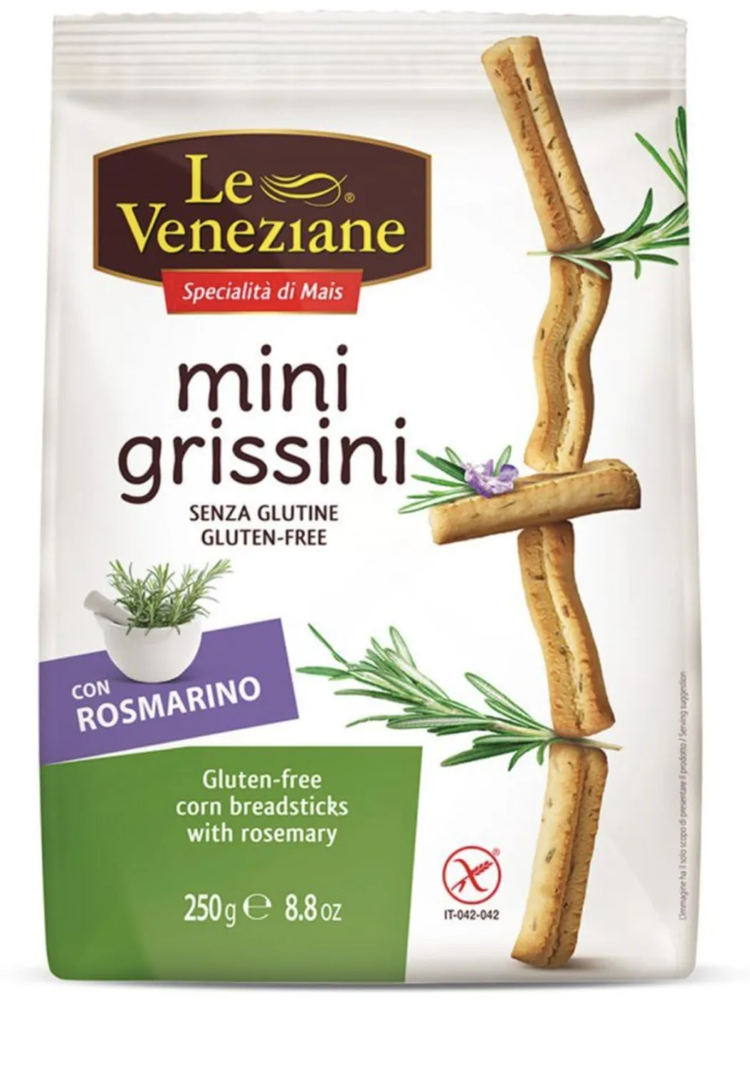 Le Venezianes Gluten Free Breadsticks, Rosemary Flavor 250g