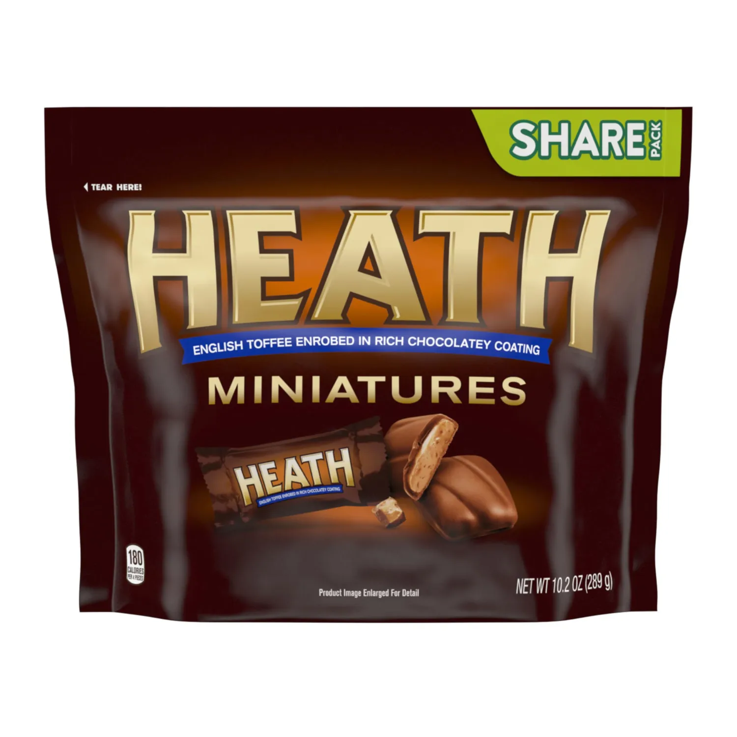 HEATH Miniatures Chocolatey English Toffee Candy Share Pack, 10.2 oz