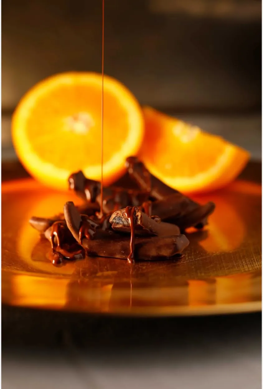 Helena Chocolatier Gourmet NARANJITAS | Covered candied Orange peel slices | covered with dark chocolate |Bittersweet Chocolate 3.5 Oz (100gr)