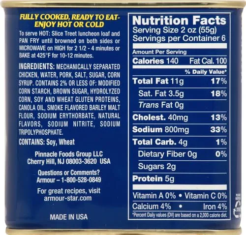 Armour Star Treet Luncheon Loaf, Canned Meat, 12 OZ