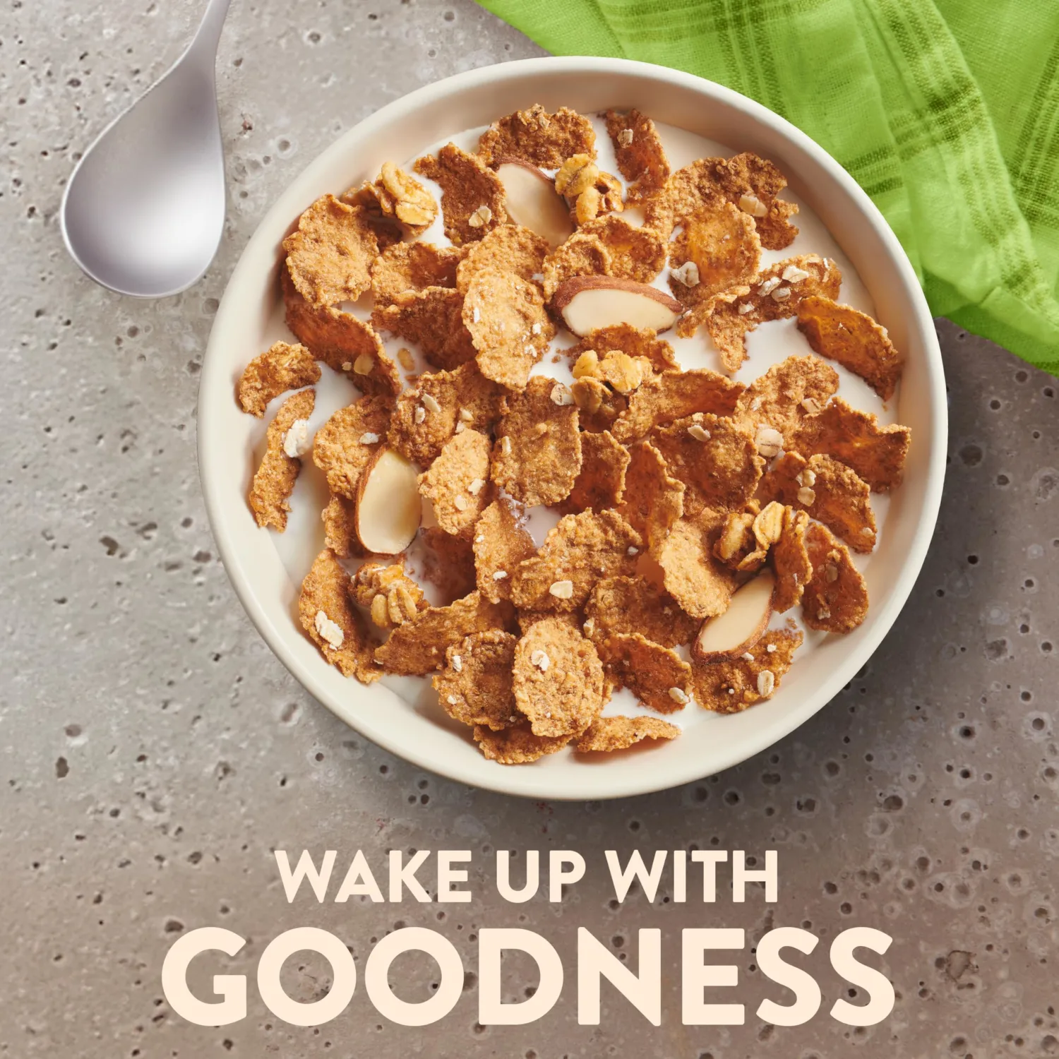Nature Valley Honey Almond Breakfast Cereal with Flakes, Granola Clusters and Almond Slivers, Excellent Source of Fiber, Family Size, 19.8 oz